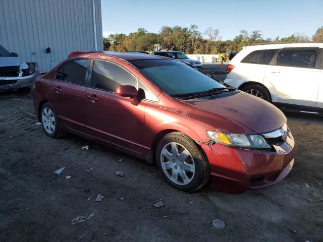 2HGFA16519H539706 - 2009 HONDA CIVIC LX BURGUNDY photo 4