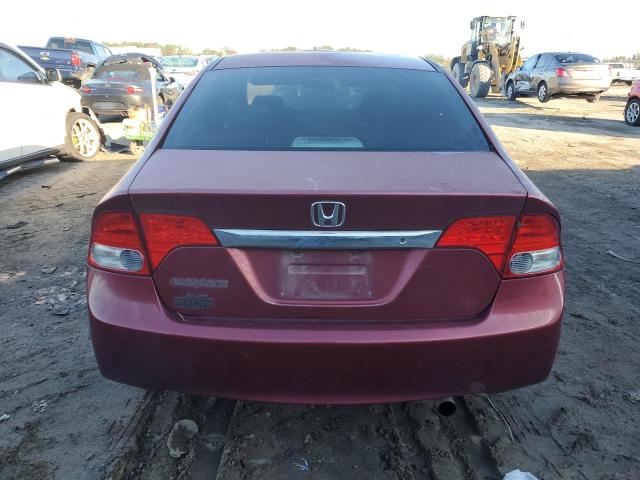 2HGFA16519H539706 - 2009 HONDA CIVIC LX BURGUNDY photo 6