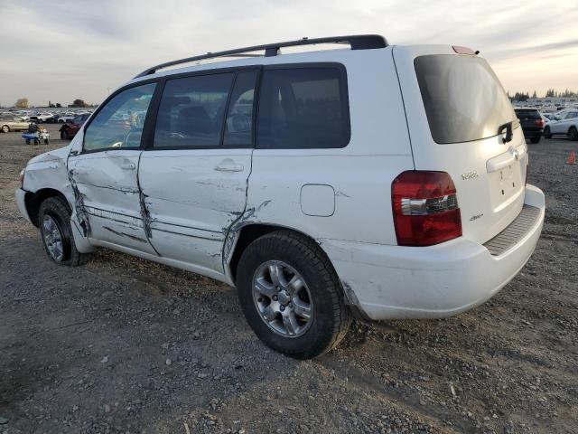 JTEHD21A760044169 - 2006 TOYOTA HIGHLANDER WHITE photo 2