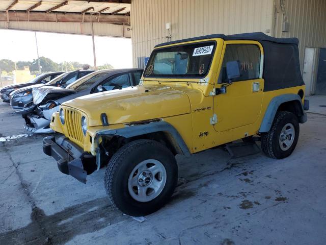 1J4FA29P0YP781442 - 2000 JEEP WRANGLER / SE YELLOW photo 1