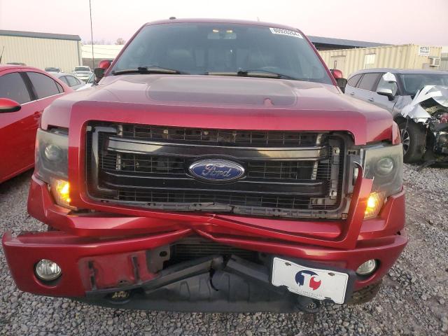 1FTFW1ET8DFA85707 - 2013 FORD F150 SUPERCREW BURGUNDY photo 5