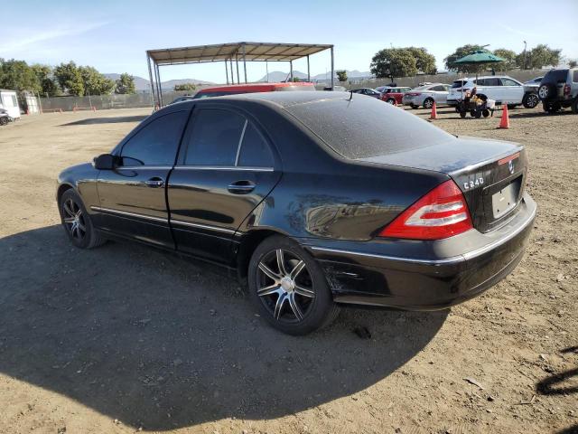 WDBRF61JX5F571269 - 2005 MERCEDES-BENZ C 240 BLACK photo 2