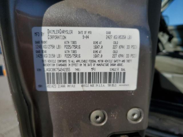 1J4GK38K75W542355 - 2005 JEEP LIBERTY RENEGADE 棕色 照片 12