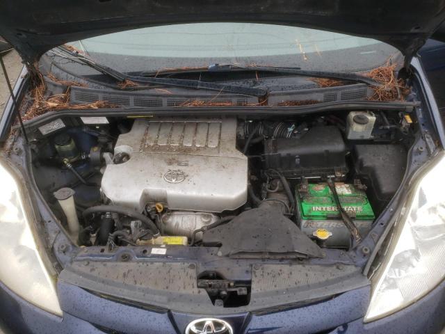 5TDZK23C17S026116 - 2007 TOYOTA SIENNA CE BLUE photo 12