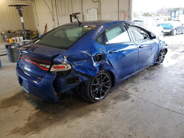 1C3CDFBH3DD708785 - 2013 DODGE DART SXT BLUE photo 3