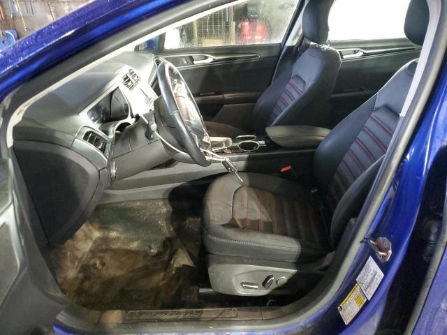 3FA6P0HR5DR354651 - 2013 FORD FUSION SE BLUE photo 7