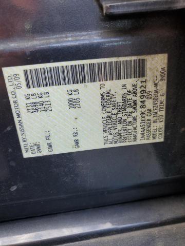 1N4AA51EX9C849921 - 2009 NISSAN MAXIMA S Boz foto 12