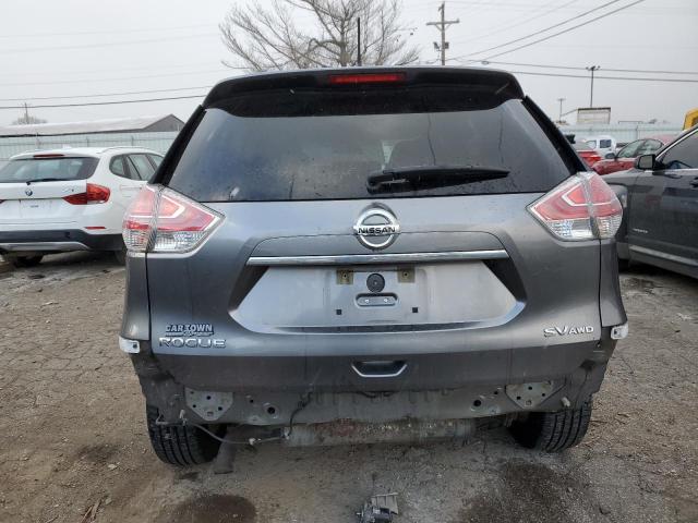 KNMAT2MVXGP641235 - 2016 NISSAN ROGUE S GRAY photo 6