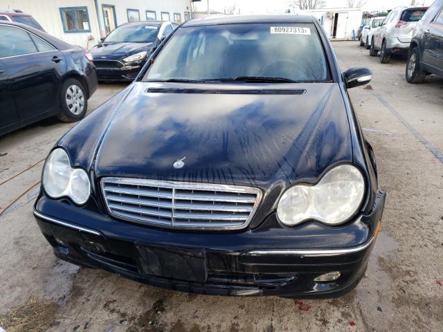 WDBRF81J85F637247 - 2005 MERCEDES-BENZ C 240 4MATIC BLACK photo 5