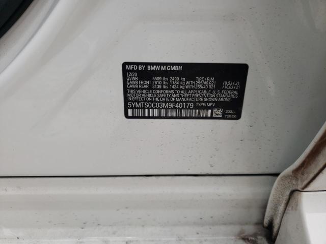 5YMTS0C03M9F40179 - 2021 BMW X3 M COMPETITION Beyaz fotoğraf 13