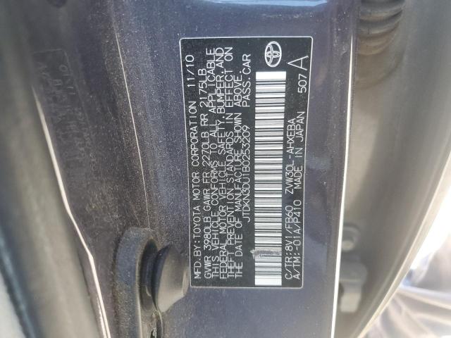 JTDKN3DU1B0253209 - 2011 TOYOTA PRIUS GRAY photo 12