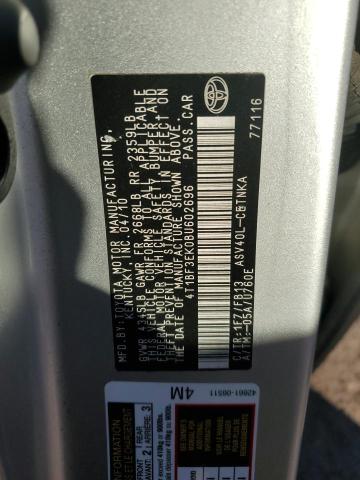 4T1BF3EK0BU602696 - 2011 TOYOTA CAMRY BASE SILVER photo 13