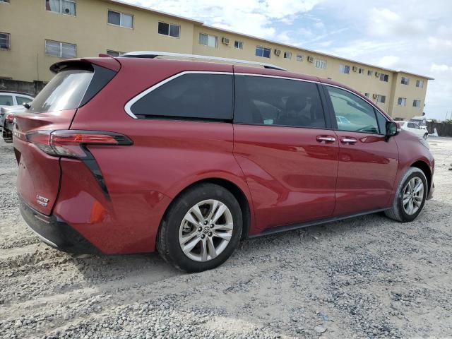 5TDZRKEC1PS169592 - 2023 TOYOTA SIENNA LIMITED MAROON photo 3