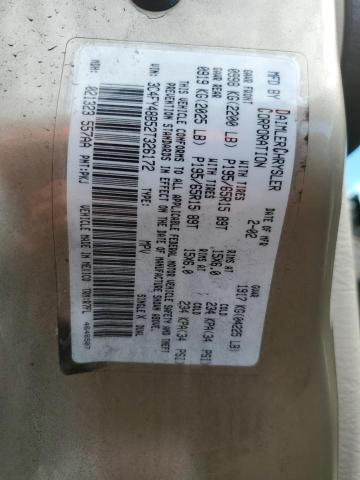 3C4FY48B52T326172 - 2002 CHRYSLER PT CRUISER CLASSIC თაფლისფერი ფოტო 12