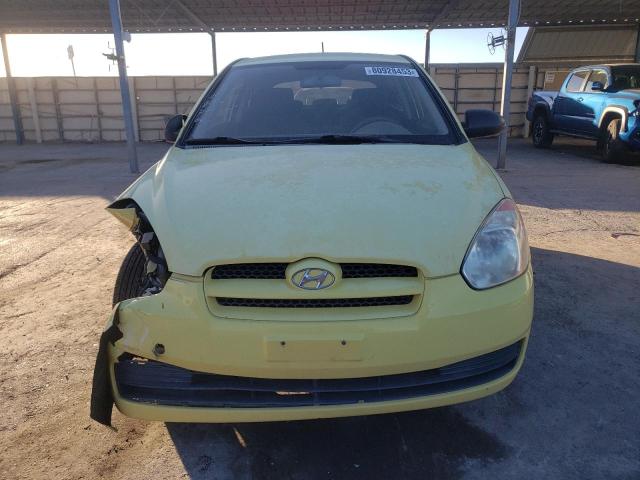 KMHCM36C79U109089 - 2009 HYUNDAI ACCENT GS YELLOW photo 5