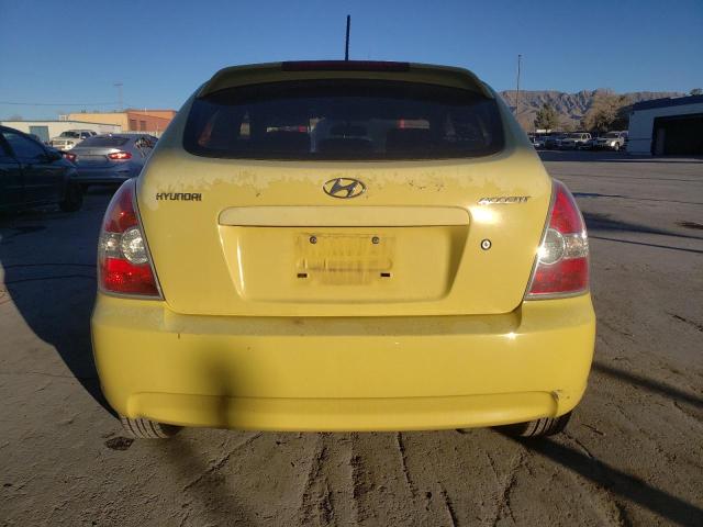 KMHCM36C79U109089 - 2009 HYUNDAI ACCENT GS YELLOW photo 6