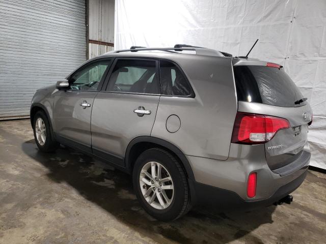 5XYKT3A69EG509252 - 2014 KIA SORENTO LX GRAY photo 2