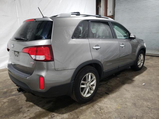 5XYKT3A69EG509252 - 2014 KIA SORENTO LX GRAY photo 3