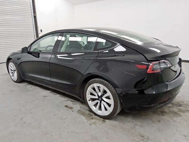 5YJ3E1EA5NF372092 - 2022 TESLA MODEL 3 შავი ფოტო 2