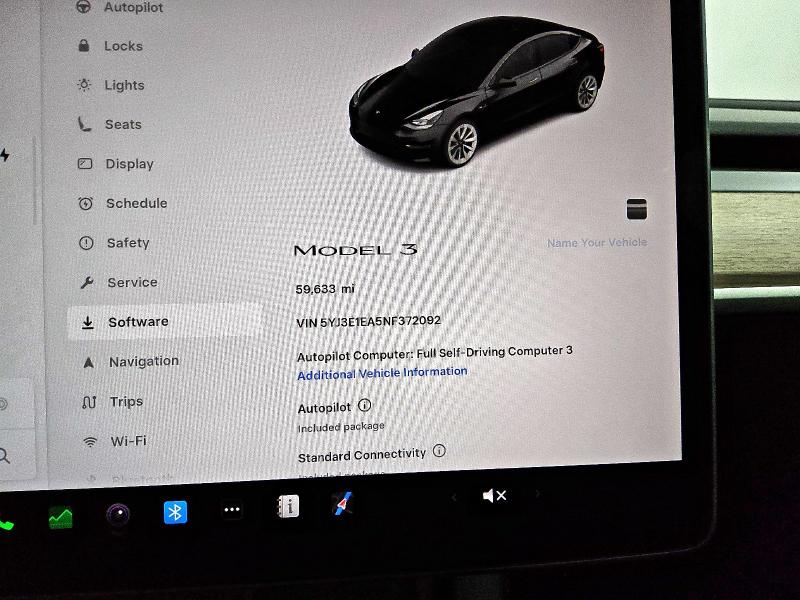 5YJ3E1EA5NF372092 - 2022 TESLA MODEL 3 შავი ფოტო 9