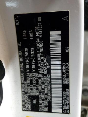 5TDJKRFH4GS258903 - 2016 TOYOTA HIGHLANDER XLE WHITE photo 13