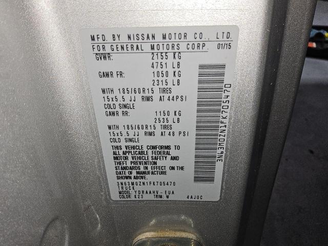 3N63M0ZN1FK705470 - 2015 CHEVROLET CITY EXPRE LT WHITE photo 13