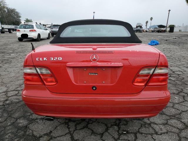 WDBLK65G13T141676 - 2003 MERCEDES-BENZ CLK 320 RED photo 6