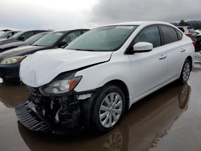 3N1AB7AP7KY255324 - 2019 NISSAN SENTRA S WHITE photo 1