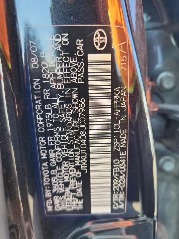 JTKKU10408J007986 - 2008 TOYOTA SCION XD BLACK photo 12