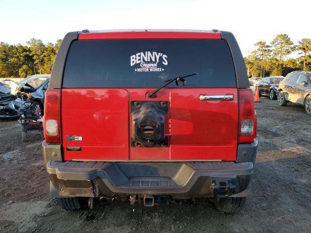 5GTDN13E278185639 - 2007 HUMMER H3 RED photo 6