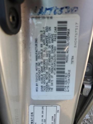 4T1BE32K62U507583 - 2002 TOYOTA CAMRY LE SILVER photo 12