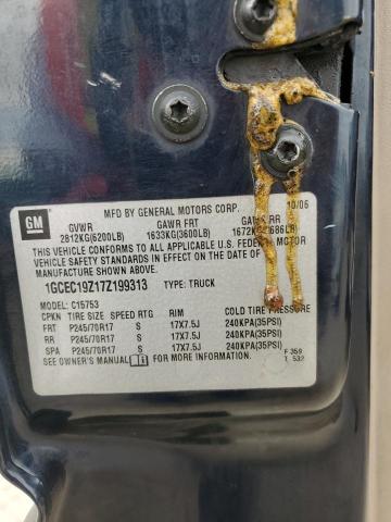 1GCEC19Z17Z199313 - 2007 CHEVROLET SILVERADO C1500 CLASSIC Mavi foto 12