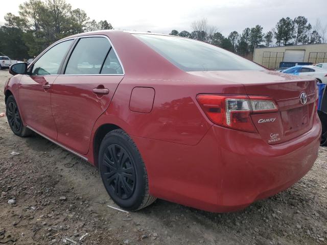 4T1BF1FK0DU725906 - 2013 TOYOTA CAMRY L RED photo 2