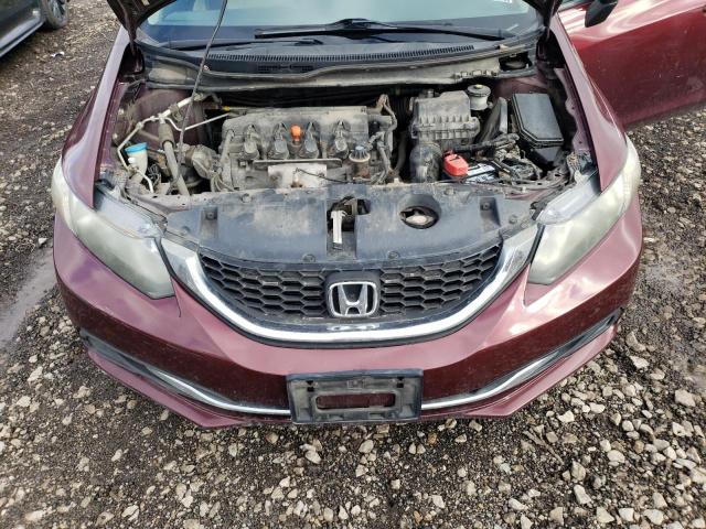 2HGFB2F53DH513118 - 2013 HONDA CIVIC LX MAROON photo 11