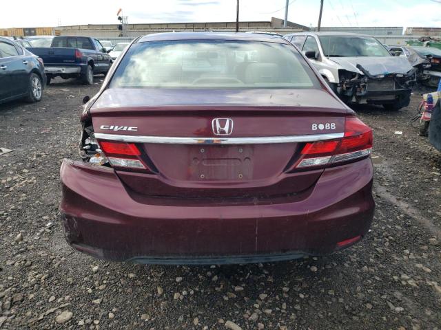 2HGFB2F53DH513118 - 2013 HONDA CIVIC LX MAROON photo 6