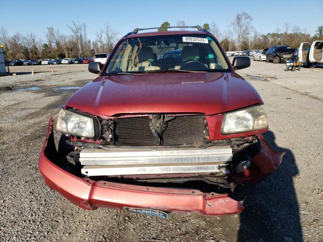 JF1SG65694H753365 - 2004 SUBARU FORESTER 2.5XS Бордовый фото 5