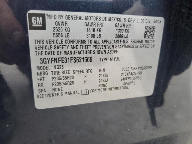 3GYFNFE31FS621566 - 2015 CADILLAC SRX PERFORMANCE COLLECTION BLUE photo 13