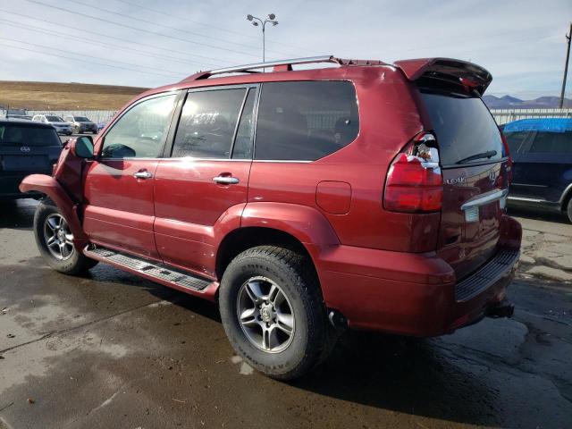 JTJBT20X280165971 - 2008 LEXUS GX 470 BURGUNDY photo 2