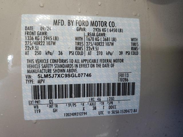 5LM5J7XC9SGL07746 - 2025 LINCOLN AVIATOR RESERVE Weiß Foto 14