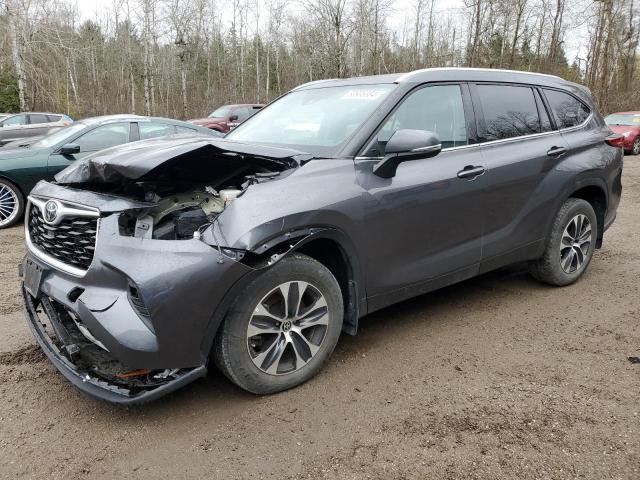 5TDGZRBH5NS576571 - 2022 TOYOTA HIGHLANDER XLE GRAY photo 1