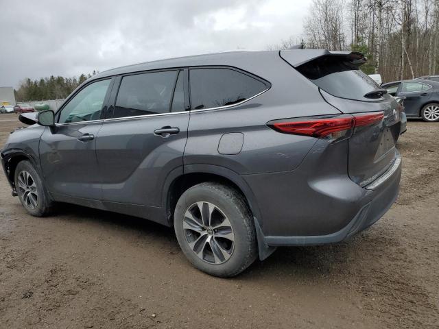 5TDGZRBH5NS576571 - 2022 TOYOTA HIGHLANDER XLE GRAY photo 2