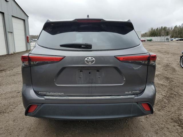 5TDGZRBH5NS576571 - 2022 TOYOTA HIGHLANDER XLE GRAY photo 6