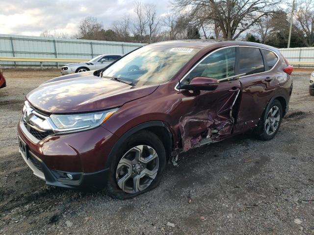 5J6RW2H57KL028777 - 2019 HONDA CR-V EX BURGUNDY photo 1