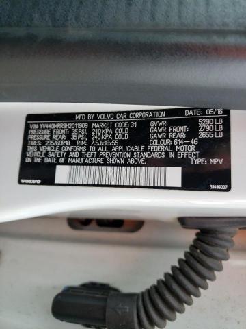 YV440MRR9H2011909 - 2017 VOLV XC60 T5 DYNAMIC თეთრი ფოტო 10