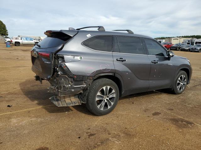 5TDGARAH7LS501232 - 2020 TOYOTA HIGHLANDER HYBRID XLE GRAY photo 3