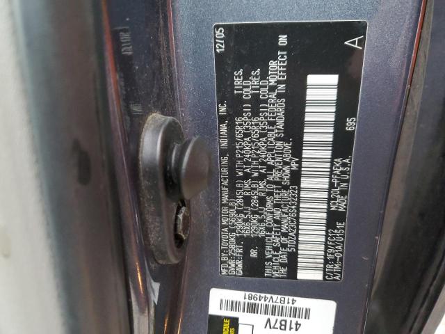 5TDZA23C76S432323 - 2006 TOYOTA SIENNA CE BLUE photo 13