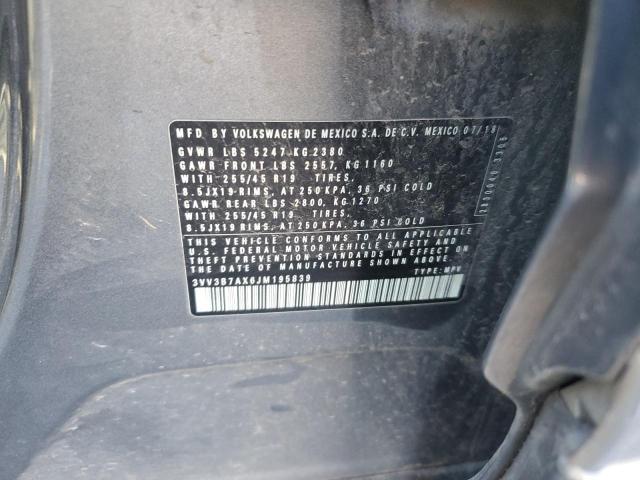 3VV3B7AX6JM195839 - 2018 VOLKSWAGEN TIGUAN SE Մոխրագույն լուսանկար 13