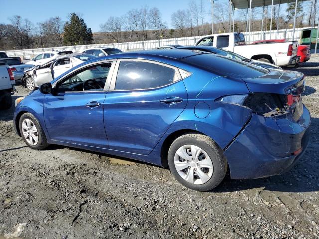 5NPDH4AE4GH740398 - 2016 HYUNDAI ELANTRA SE BLUE photo 2