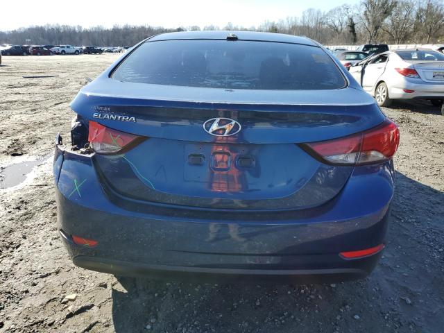 5NPDH4AE4GH740398 - 2016 HYUNDAI ELANTRA SE BLUE photo 6