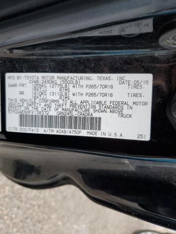 5TFUU4ENXFX138372 - 2015 TOYT TACOMA ACCESS CAB BLACK photo 10